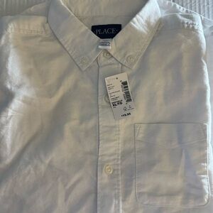 Boys xl button down white dress shirt